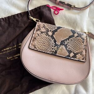 Kate Spade Blush and Snake Pattern Crossbody Bag